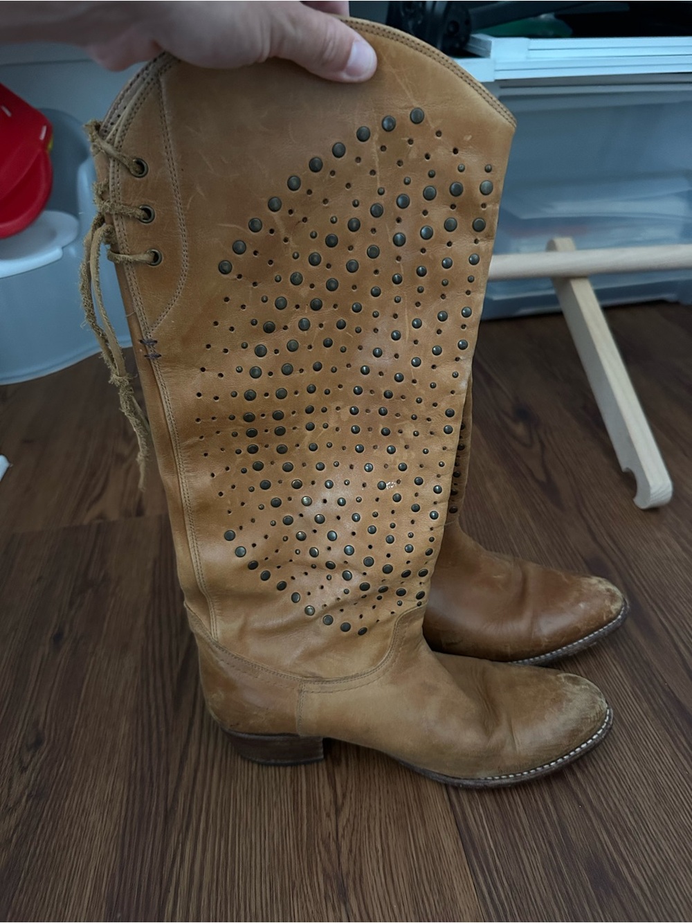 FRYE Lasercut Accents Western Boots